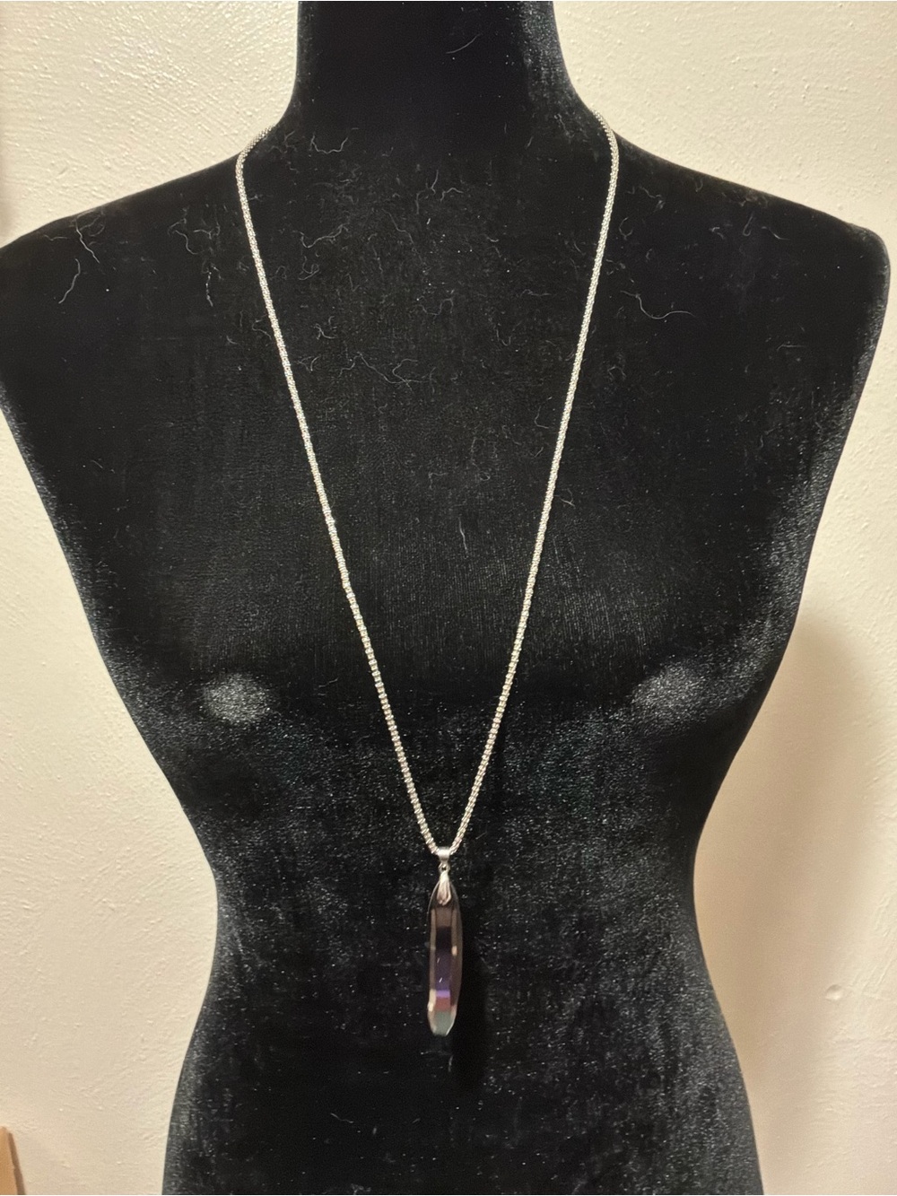 Crystal Pendant Necklace -  Teardrop
